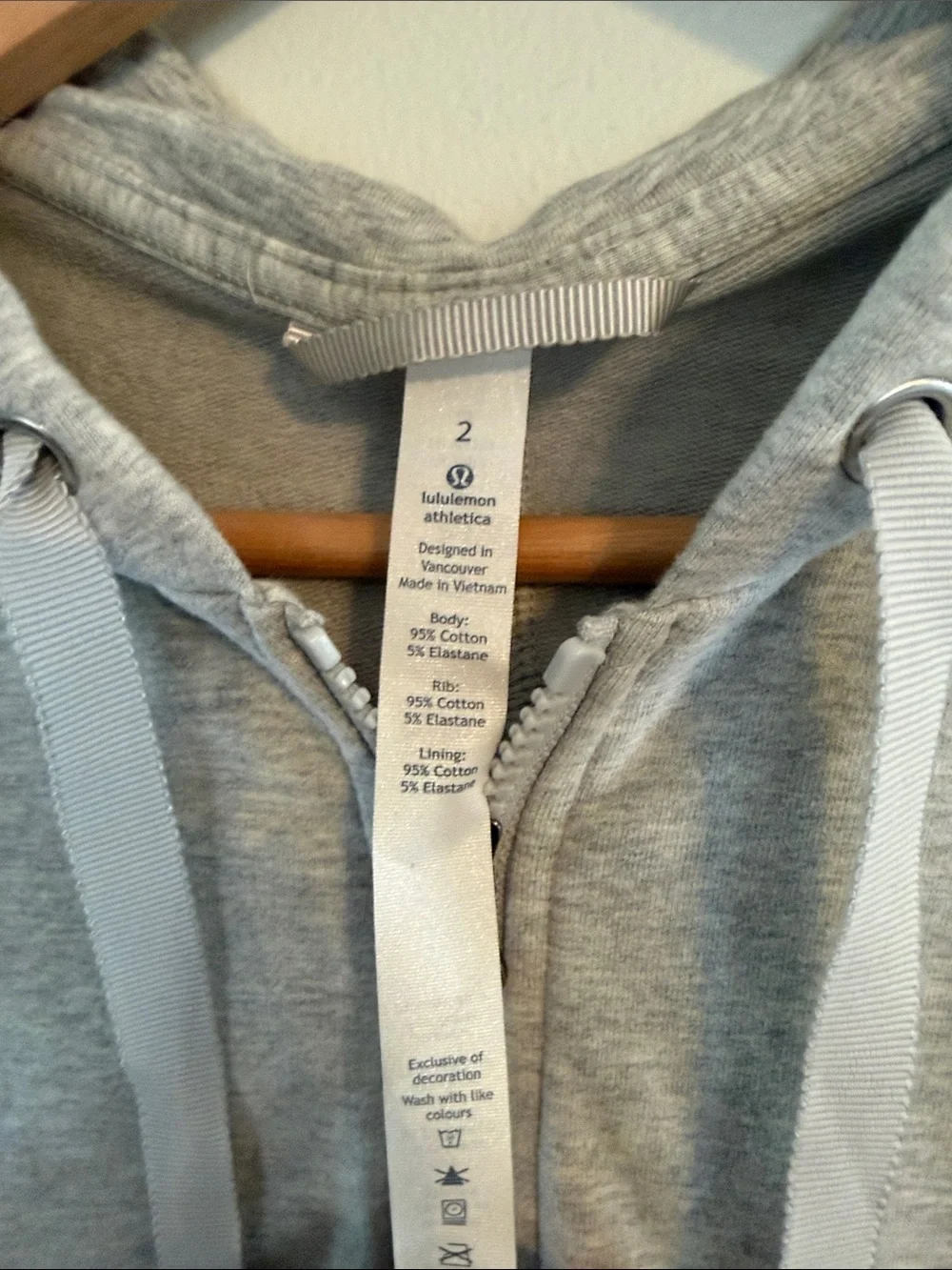 Lululemon Split Hoodie Heathered Light Grey
